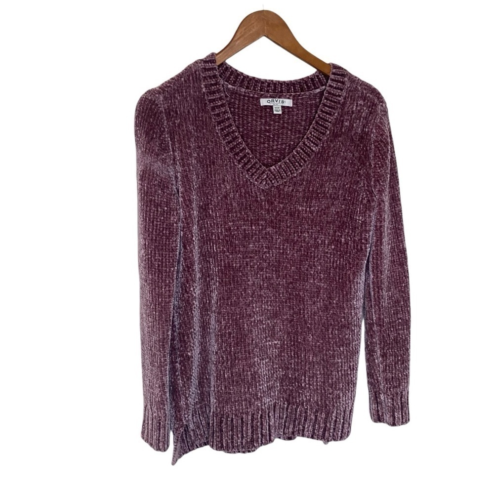 Orvis Ladies Chenille Pull Over Sweater‎ Fuzzy Chunky Comfy Cozy Tunic Y2K Soft
